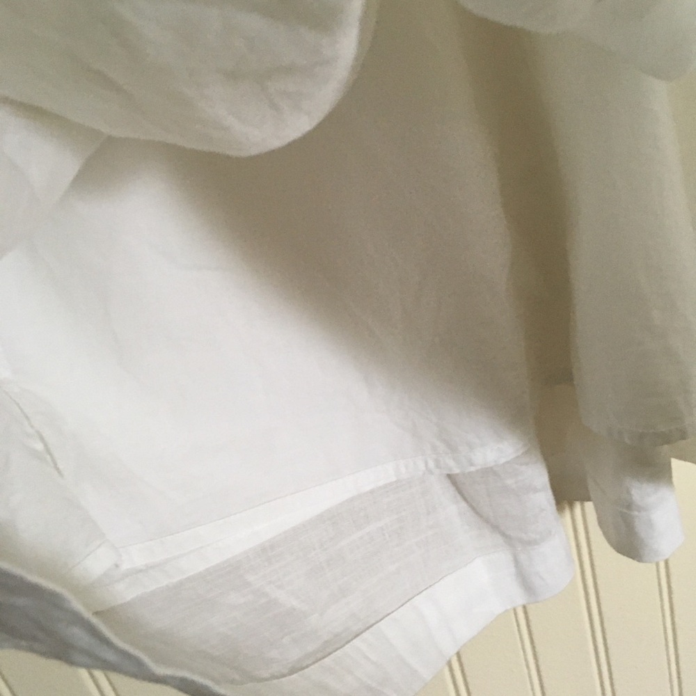 Ines de La Fressange x Uniqlo white bow tie linen cotton skirt size XXS EUC - Picture 5 of 10
